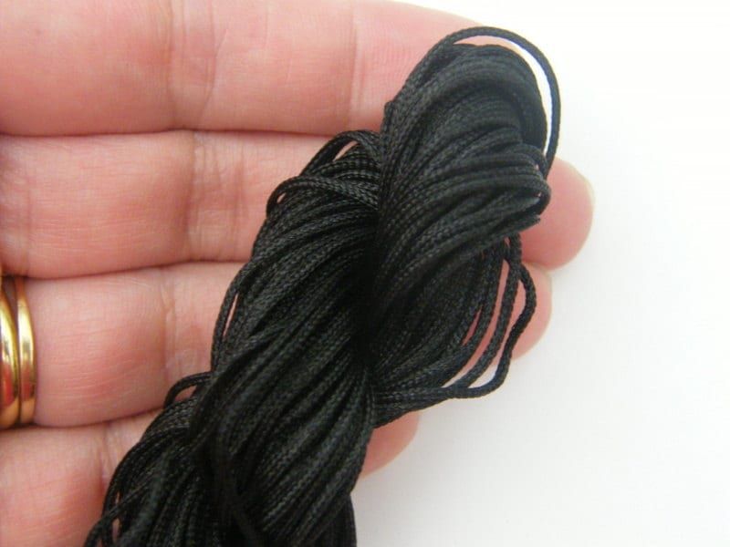 12 Meter black nylon string 1mm thick FS179